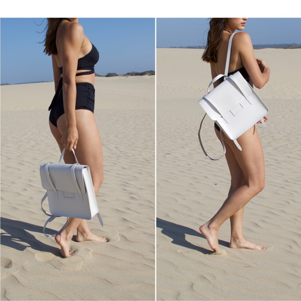 The Cambridge satchel company folio clay leather backpack